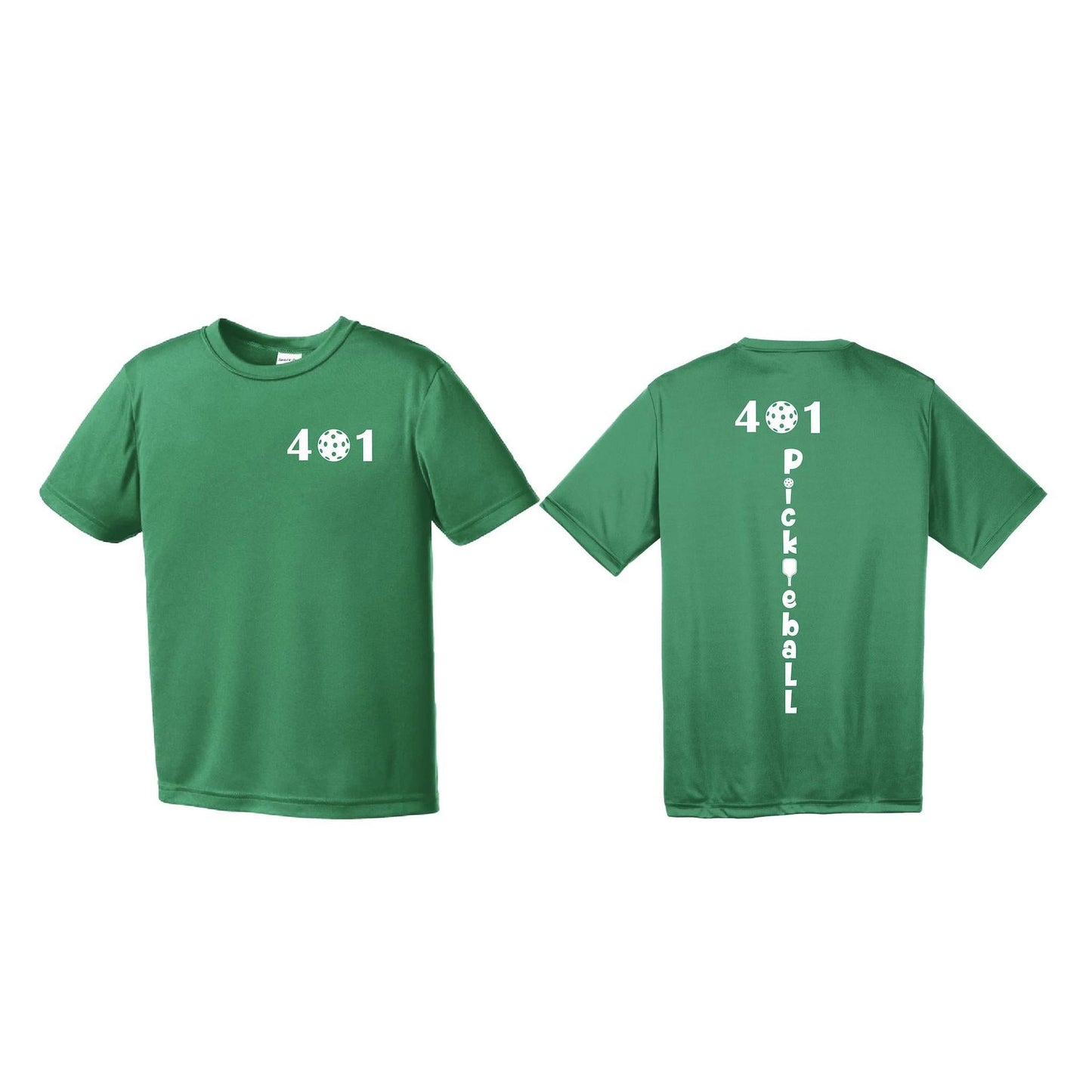 401 Rhode Island Pickleball Club | Youth Short Sleeve Pickleball Performance T-Shirts | 100% Polyester