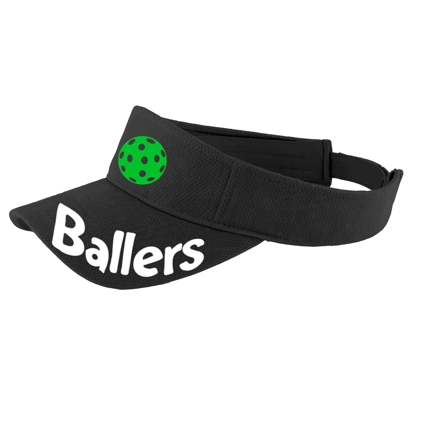 Ballers With Pickleballs (Customizable) | Pickleball Visors | Moisture Wicking 100% Polyester