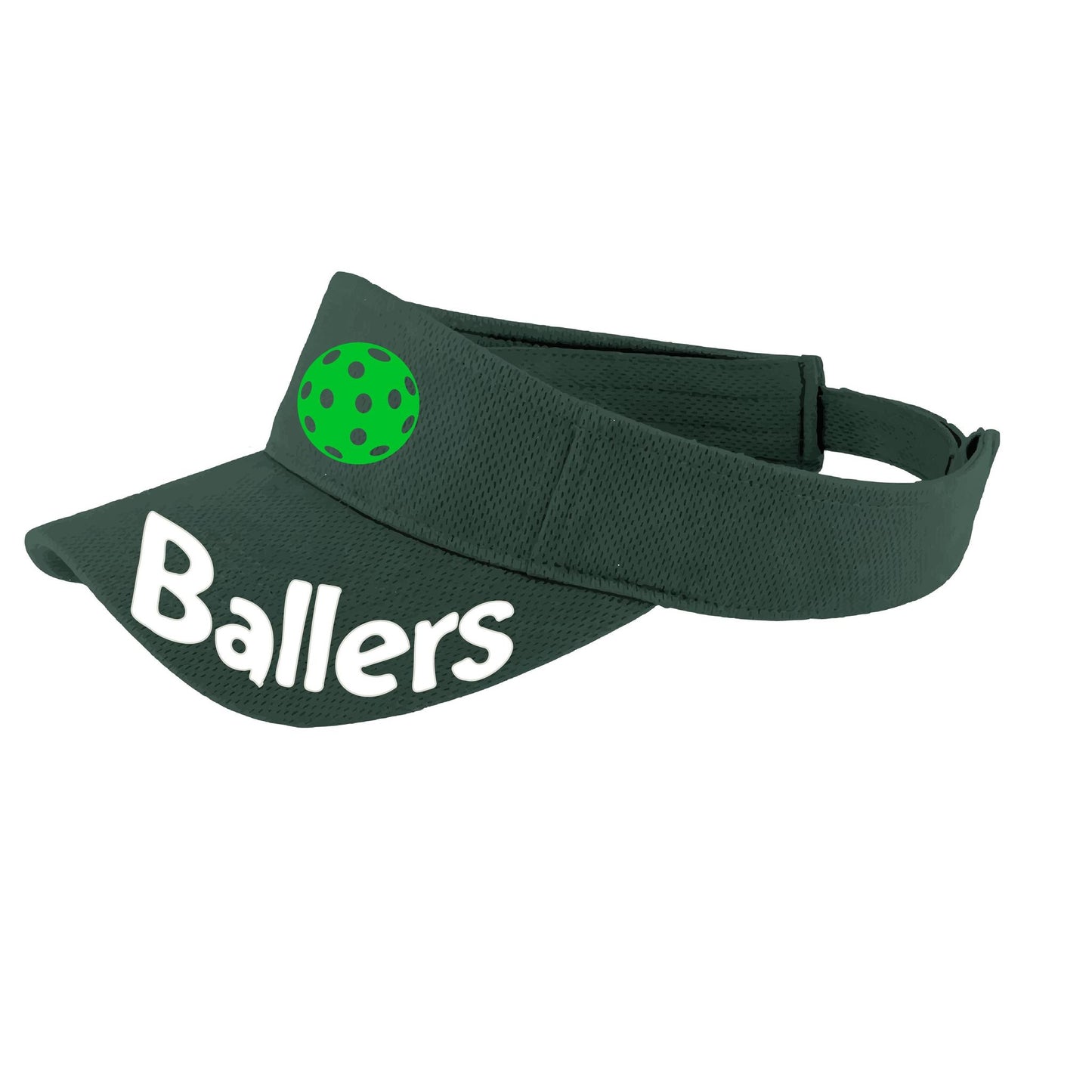Ballers With Pickleballs (Customizable) | Pickleball Visors | Moisture Wicking 100% Polyester