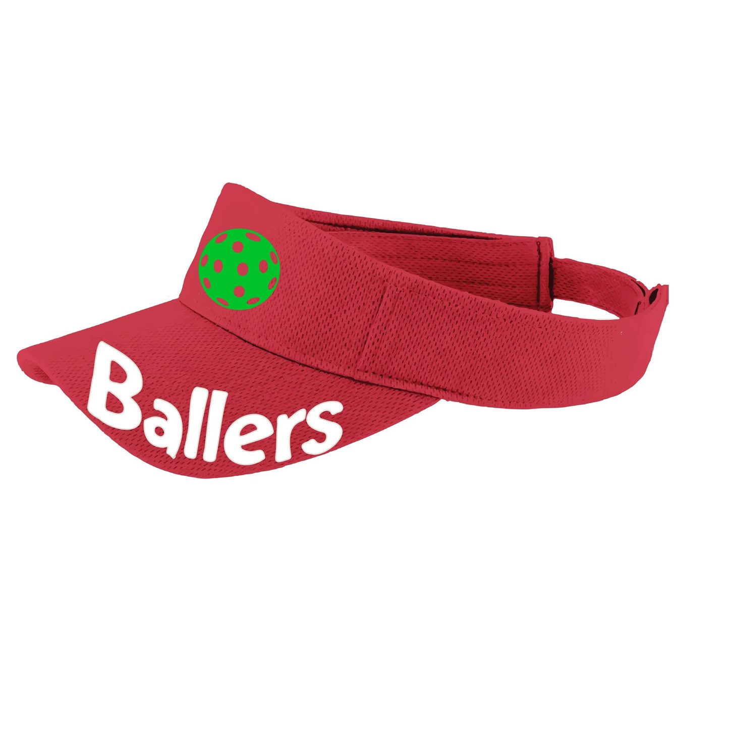 Ballers With Pickleballs (Customizable) | Pickleball Visors | Moisture Wicking 100% Polyester