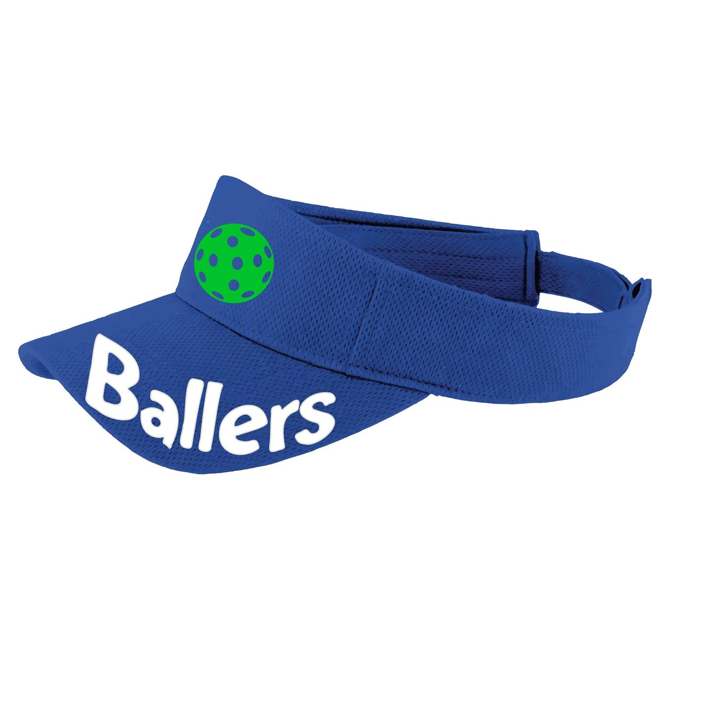 Ballers With Pickleballs (Customizable) | Pickleball Visors | Moisture Wicking 100% Polyester