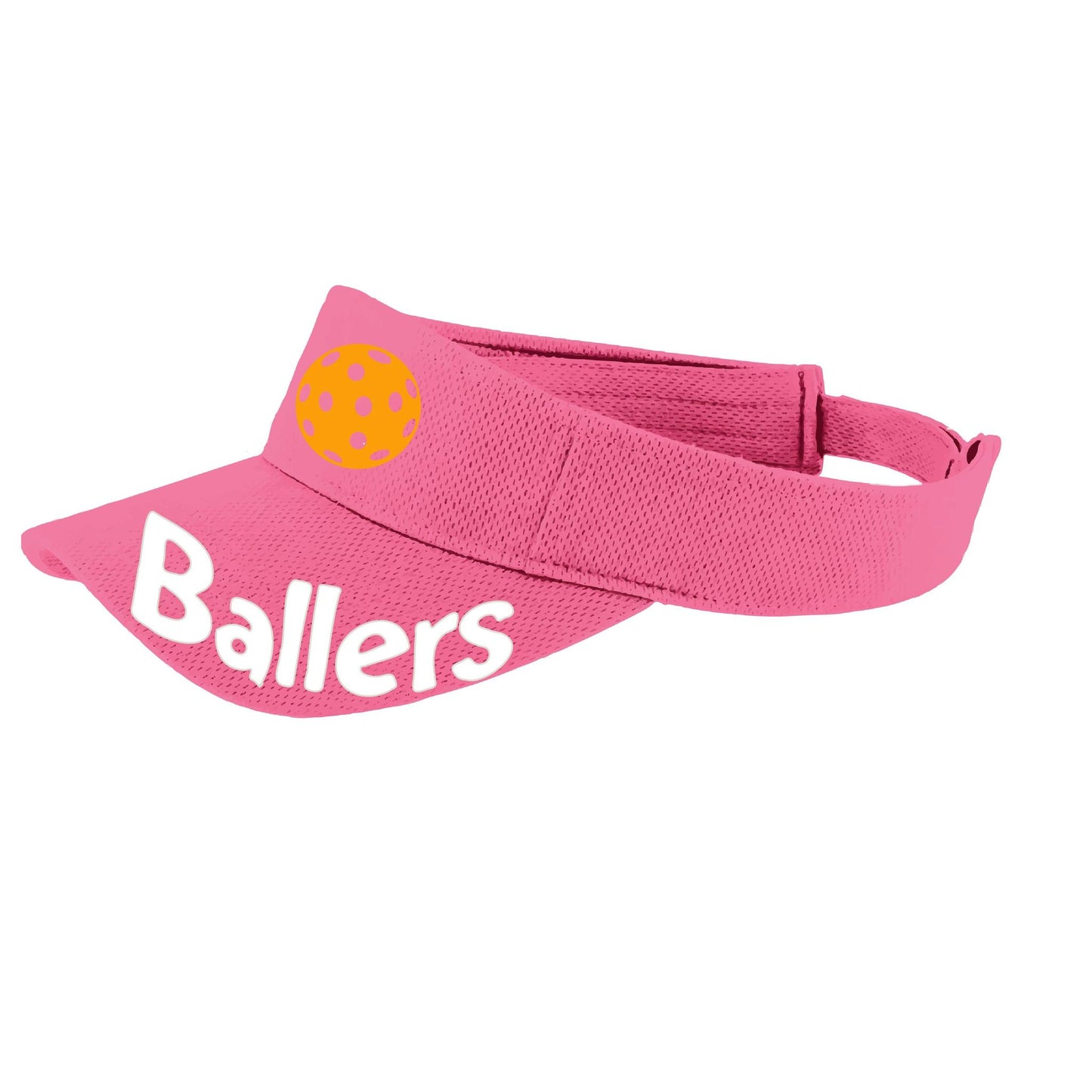 Ballers With Pickleballs (Customizable) | Pickleball Visors | Moisture Wicking 100% Polyester