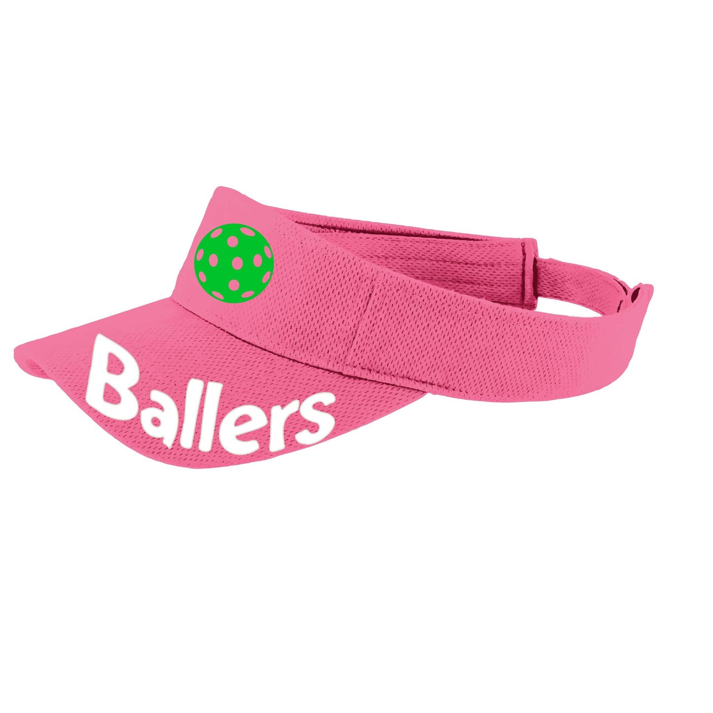 Ballers With Pickleballs (Customizable) | Pickleball Visors | Moisture Wicking 100% Polyester