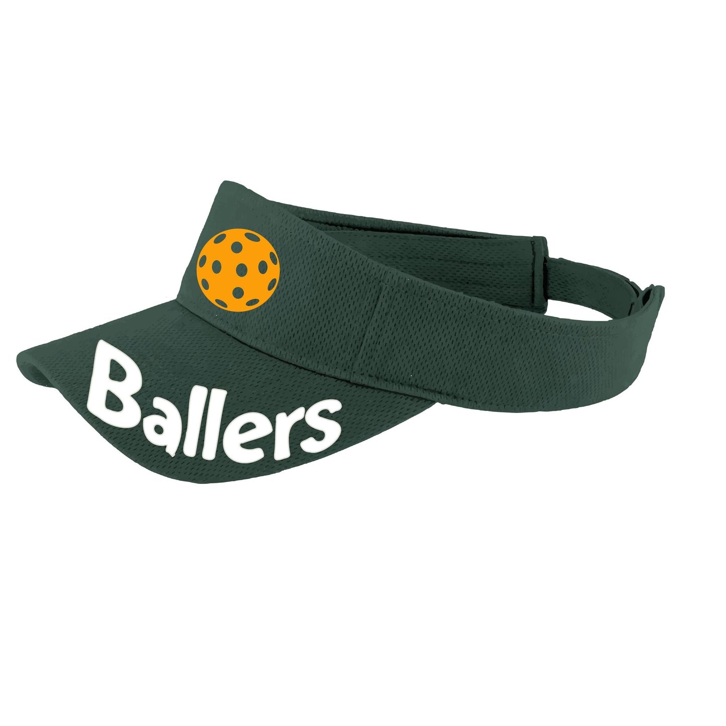Ballers With Pickleballs (Customizable) | Pickleball Visors | Moisture Wicking 100% Polyester