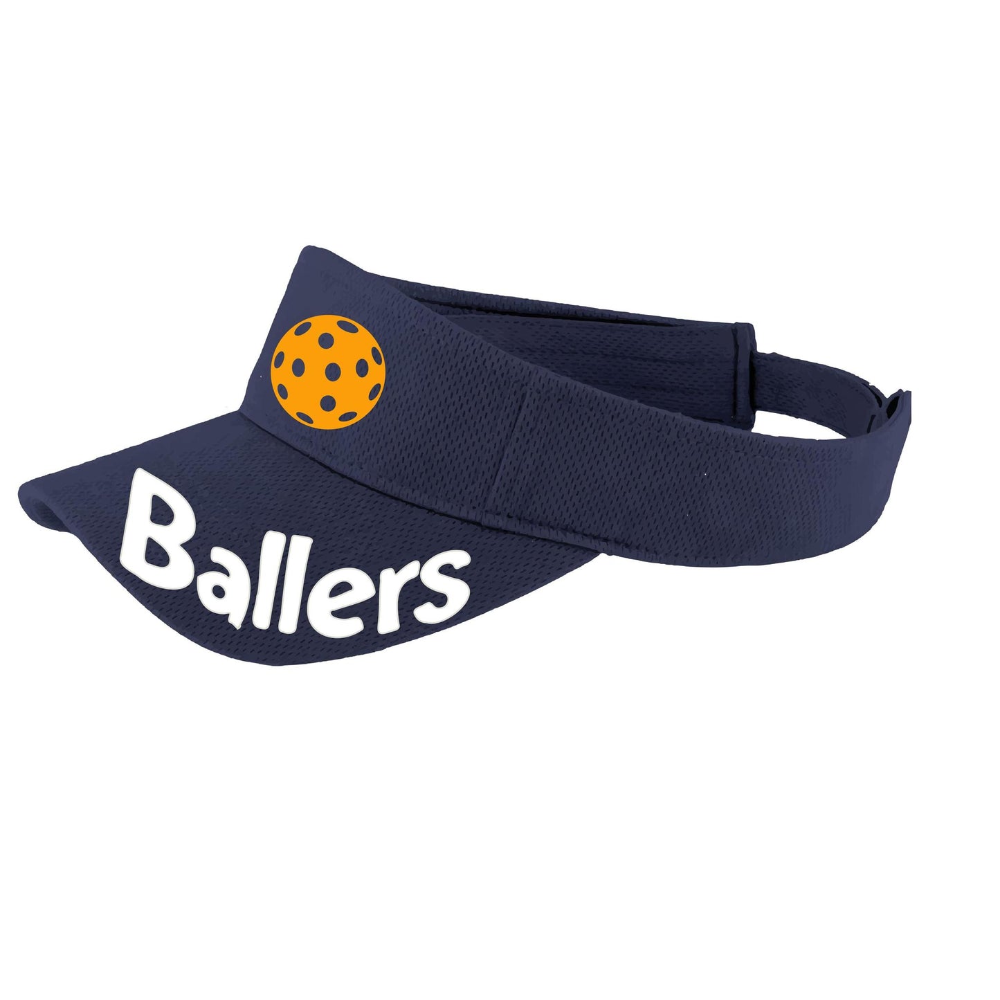 Ballers With Pickleballs (Customizable) | Pickleball Visors | Moisture Wicking 100% Polyester