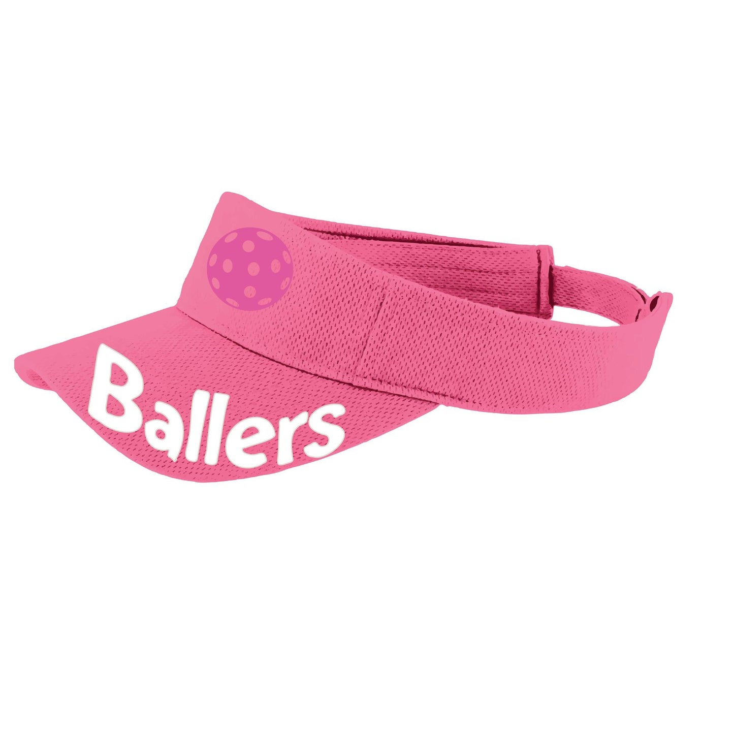 Ballers With Pickleballs (Customizable) | Pickleball Visors | Moisture Wicking 100% Polyester