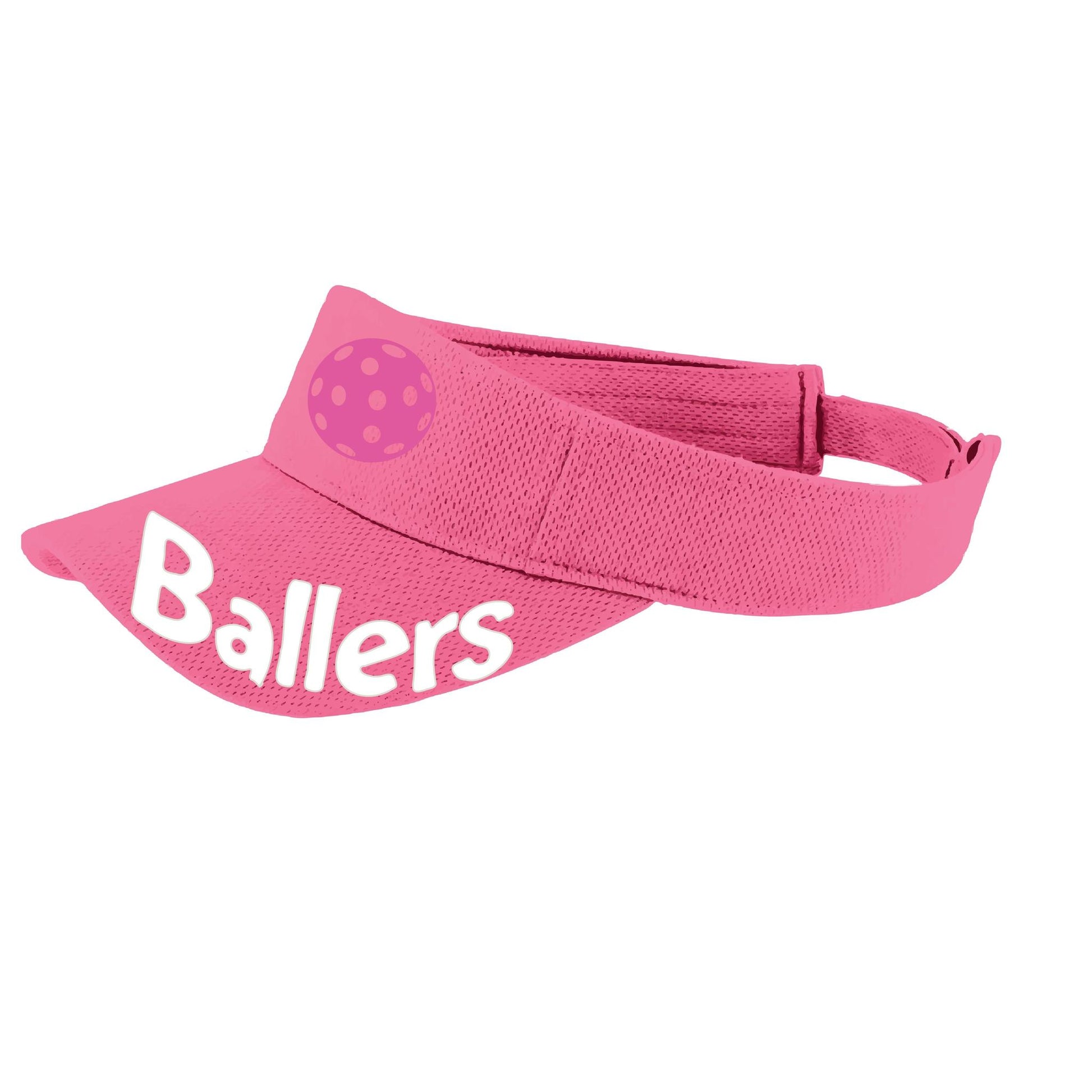 Ballers With Pickleballs (Customizable) | Pickleball Visors | Moisture Wicking 100% Polyester