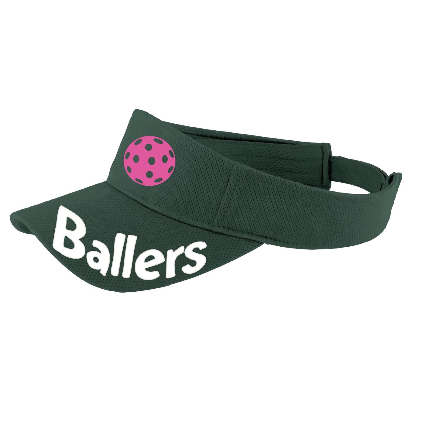 Ballers With Pickleballs (Customizable) | Pickleball Visors | Moisture Wicking 100% Polyester