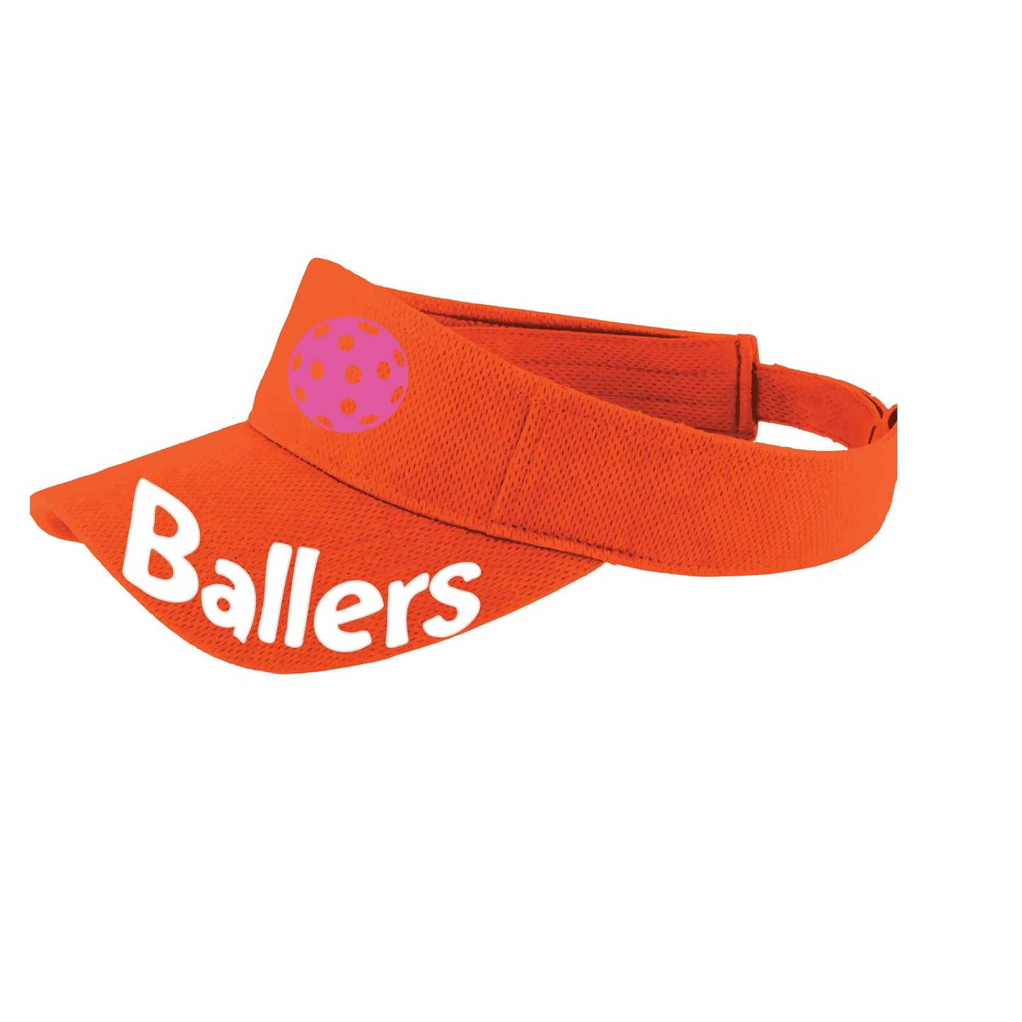 Ballers With Pickleballs (Customizable) | Pickleball Visors | Moisture Wicking 100% Polyester