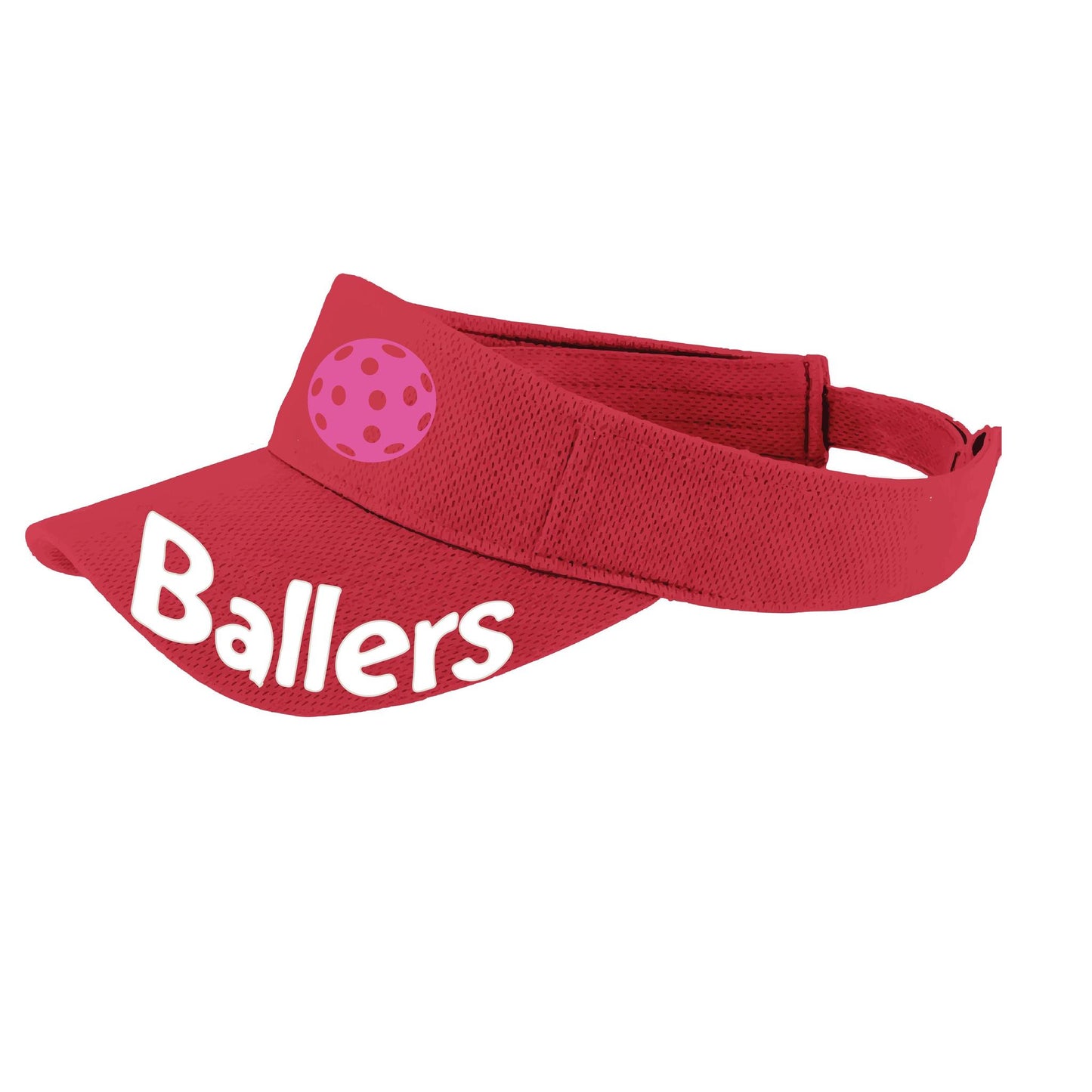 Ballers With Pickleballs (Customizable) | Pickleball Visors | Moisture Wicking 100% Polyester