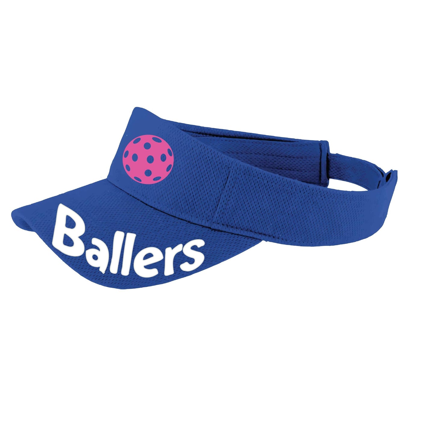 Ballers With Pickleballs (Customizable) | Pickleball Visors | Moisture Wicking 100% Polyester