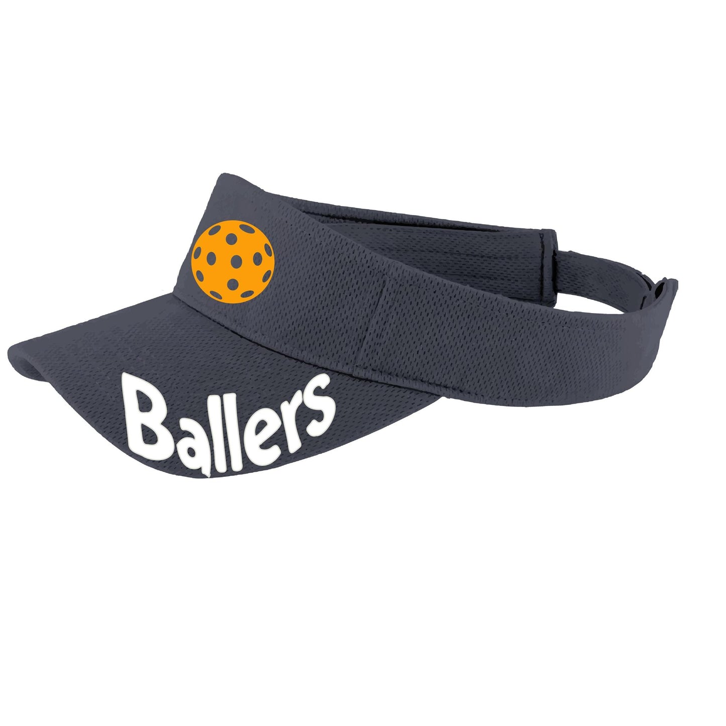Ballers With Pickleballs (Customizable) | Pickleball Visors | Moisture Wicking 100% Polyester