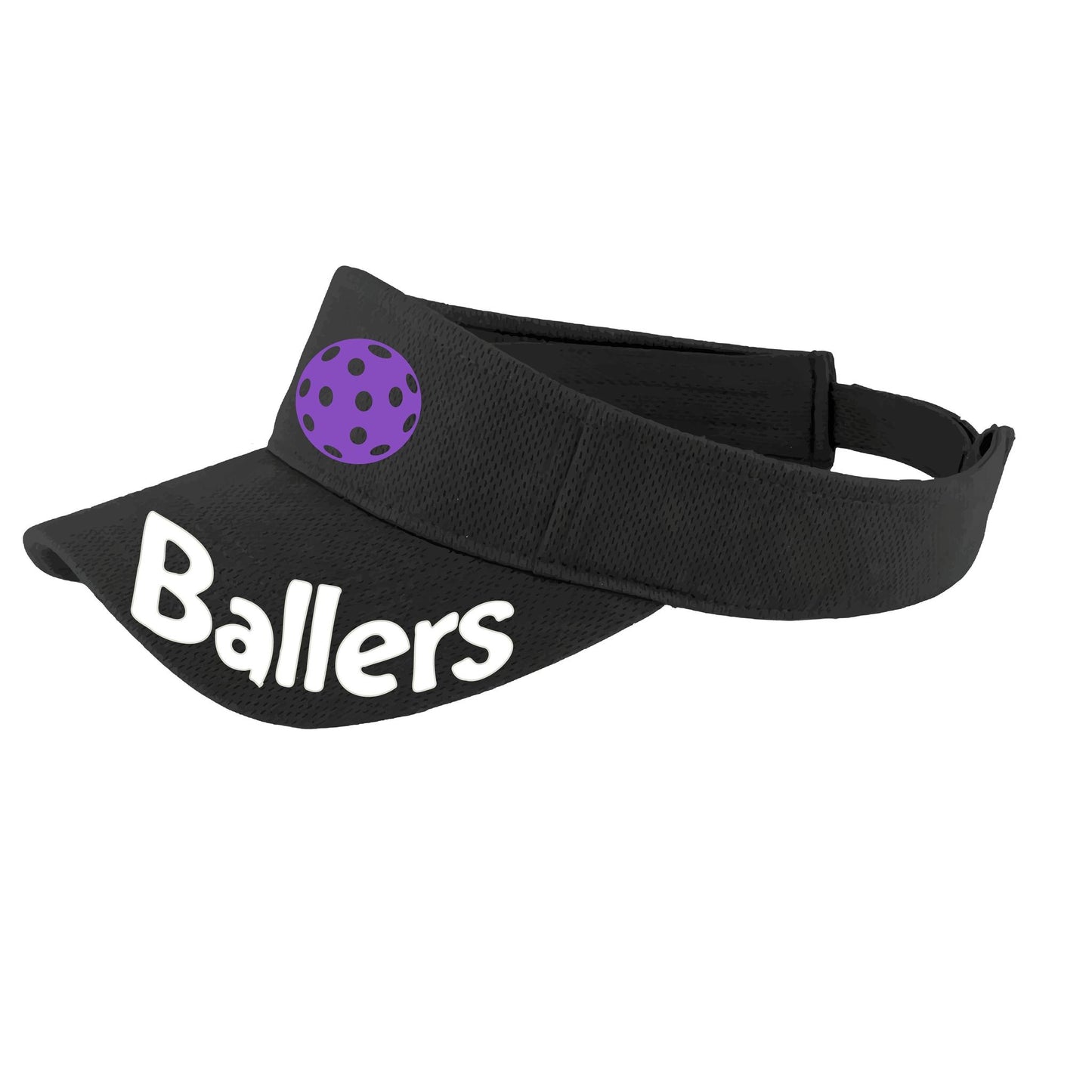 Ballers With Pickleballs (Customizable) | Pickleball Visors | Moisture Wicking 100% Polyester