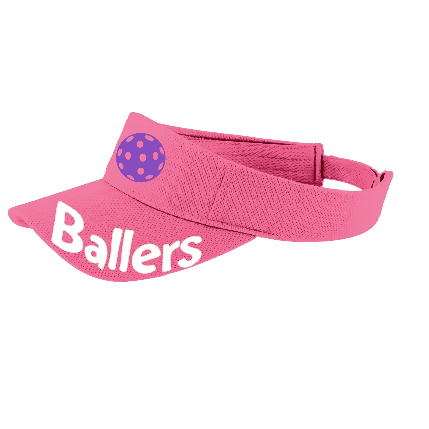 Ballers With Pickleballs (Customizable) | Pickleball Visors | Moisture Wicking 100% Polyester