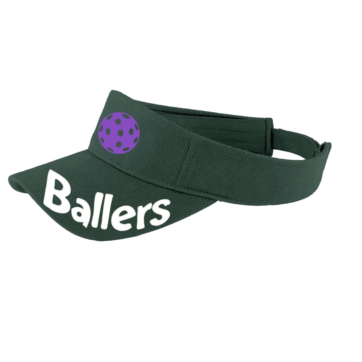 Ballers With Pickleballs (Customizable) | Pickleball Visors | Moisture Wicking 100% Polyester