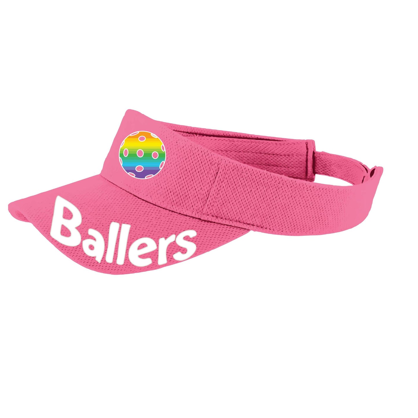 Ballers With Pickleballs (Customizable) | Pickleball Visors | Moisture Wicking 100% Polyester