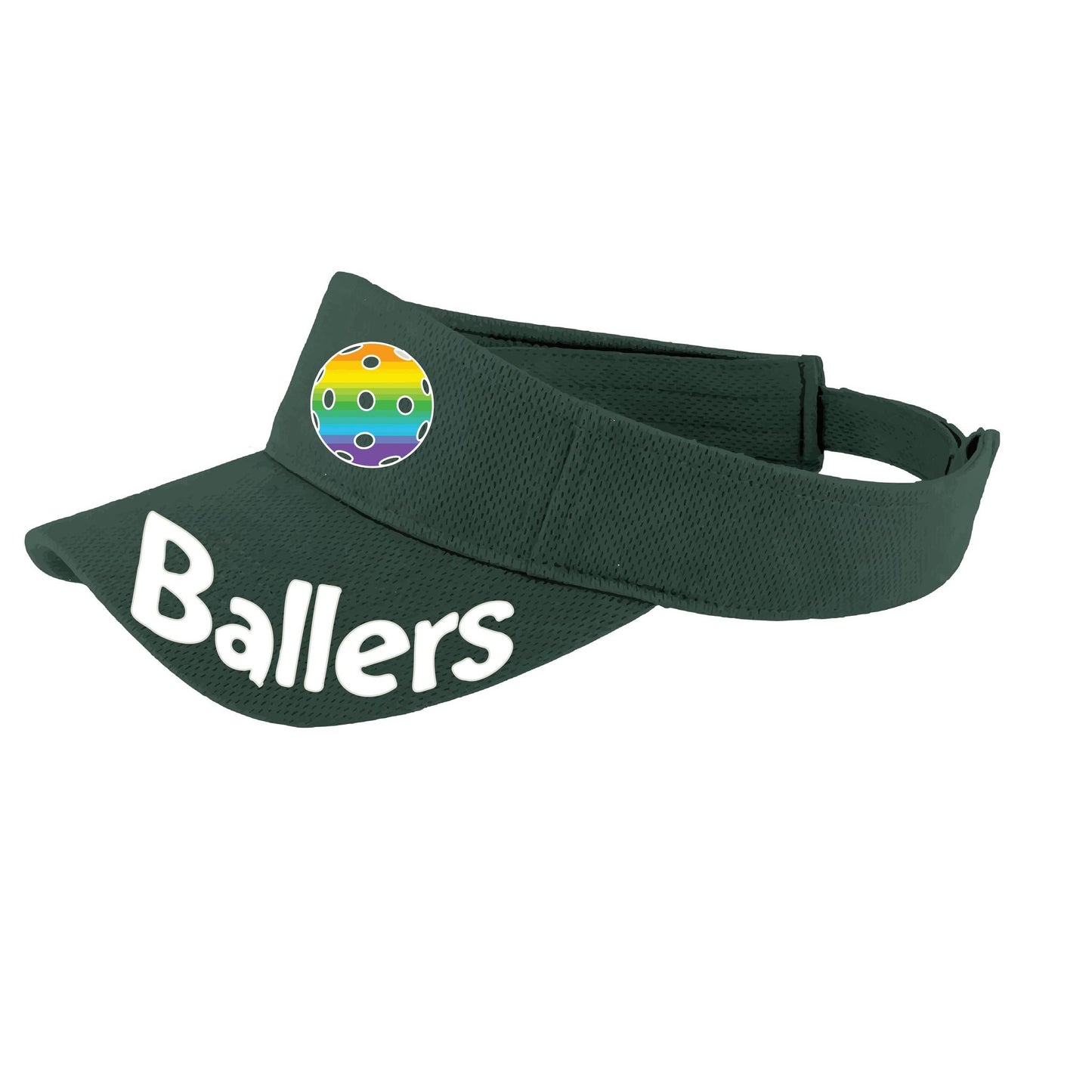 Ballers With Pickleballs (Customizable) | Pickleball Visors | Moisture Wicking 100% Polyester