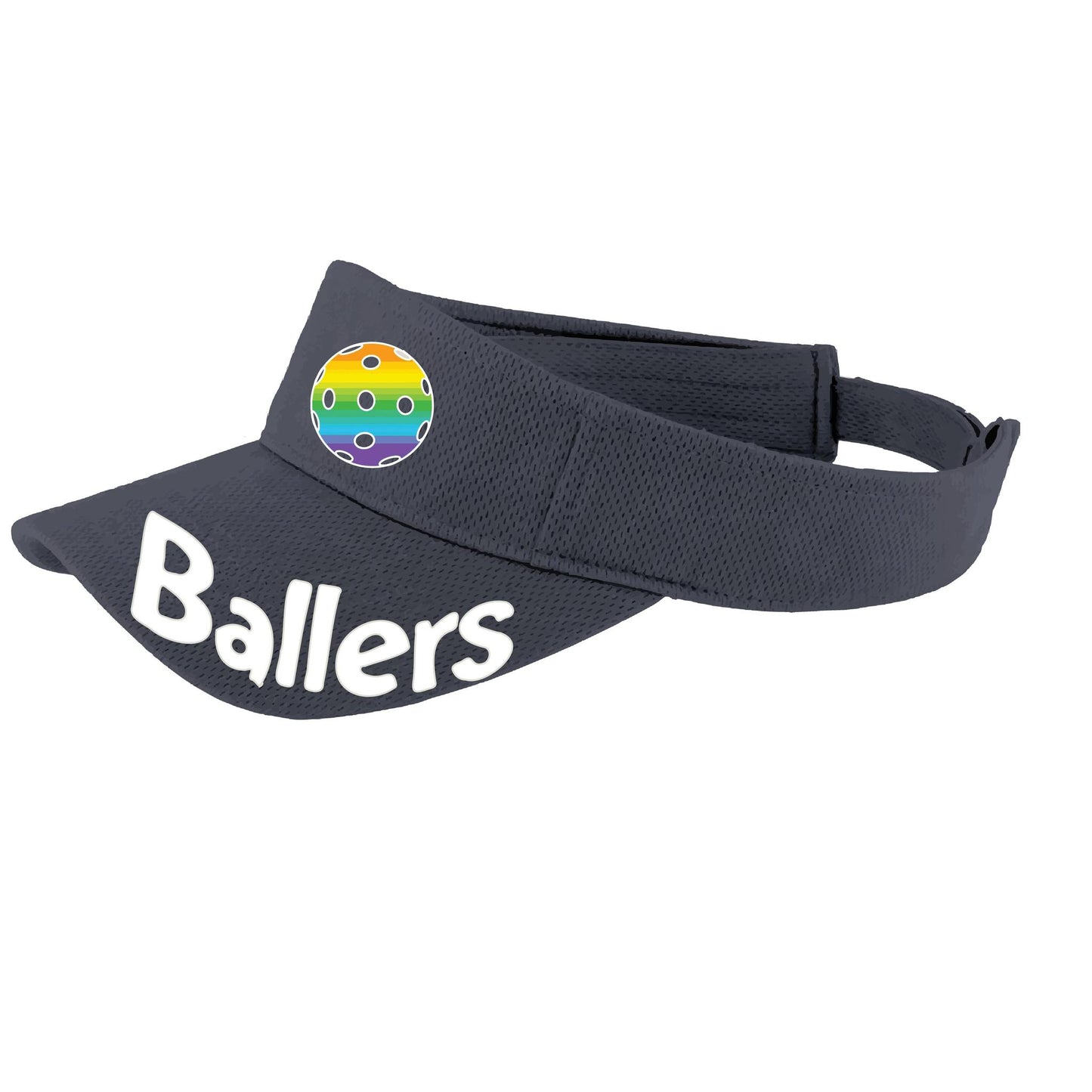Ballers With Pickleballs (Customizable) | Pickleball Visors | Moisture Wicking 100% Polyester