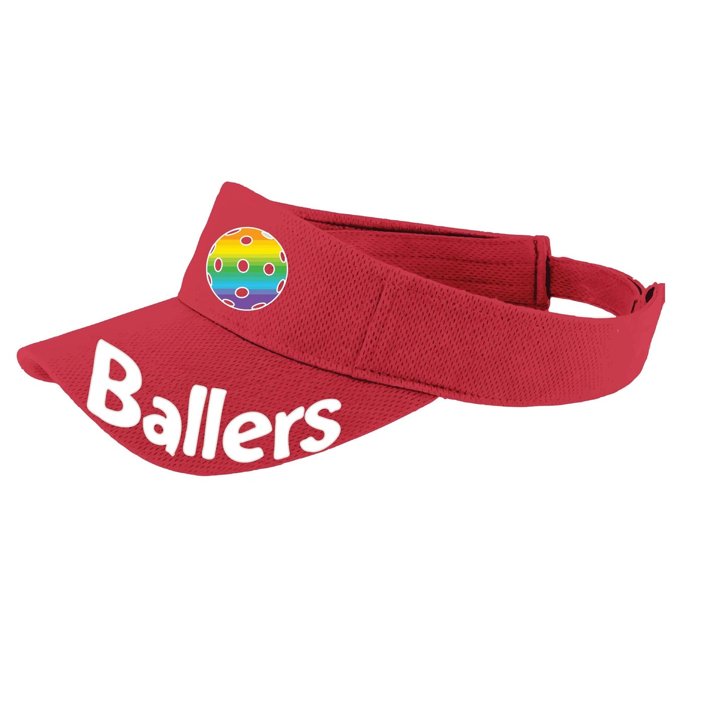 Ballers With Pickleballs (Customizable) | Pickleball Visors | Moisture Wicking 100% Polyester