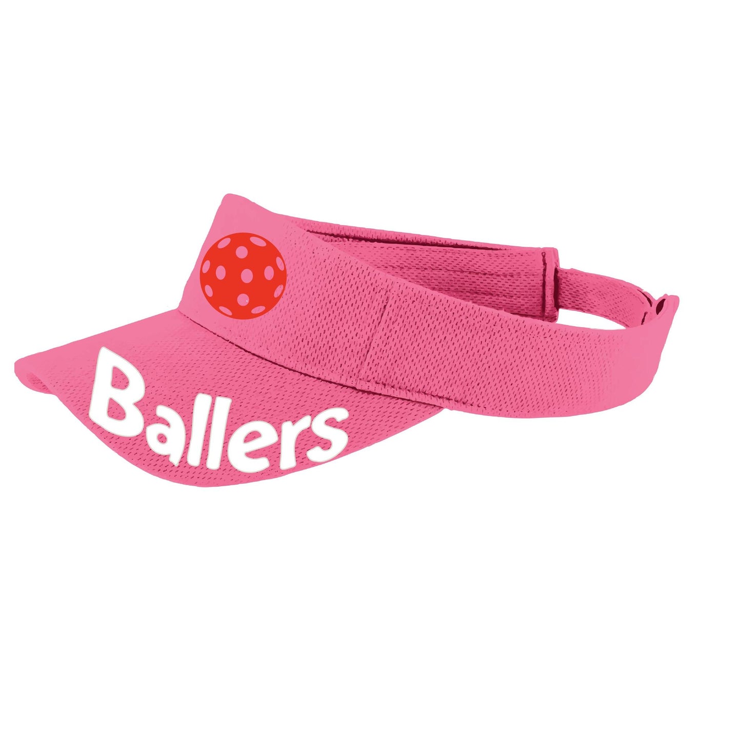 Ballers With Pickleballs (Customizable) | Pickleball Visors | Moisture Wicking 100% Polyester