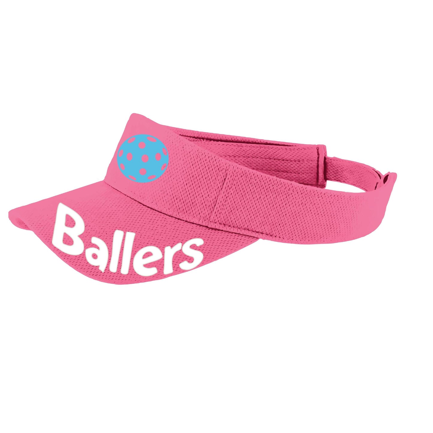 Ballers With Pickleballs (Customizable) | Pickleball Visors | Moisture Wicking 100% Polyester