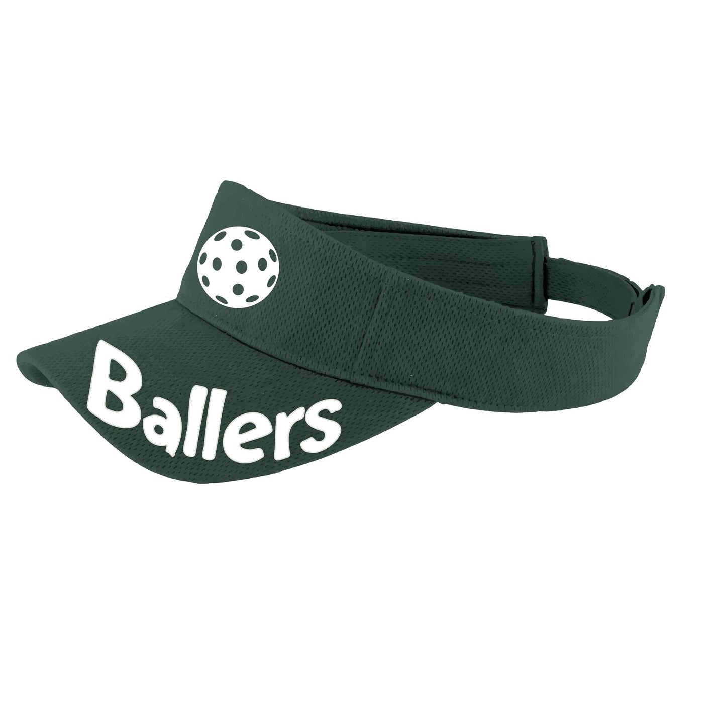 Ballers With Pickleballs (Customizable) | Pickleball Visors | Moisture Wicking 100% Polyester