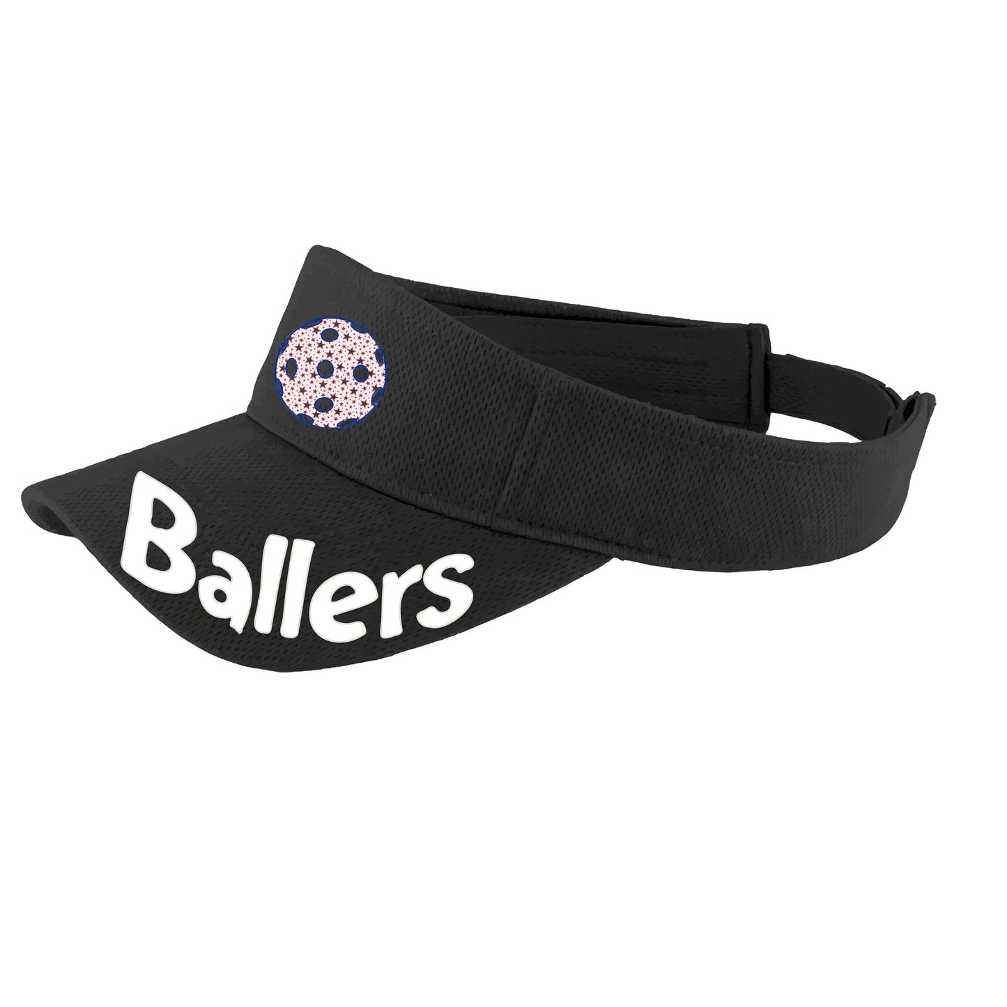 Ballers With Pickleballs (Customizable) | Pickleball Visors | Moisture Wicking 100% Polyester