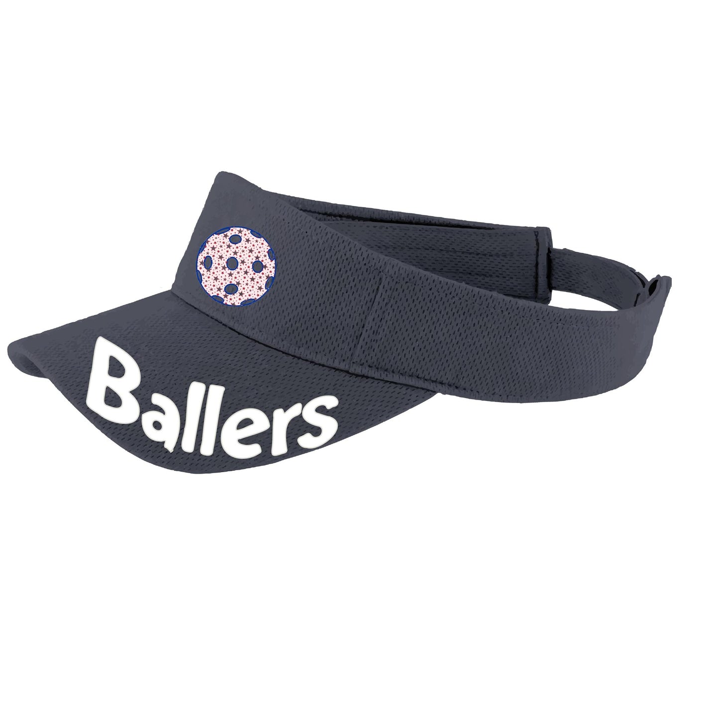 Ballers With Pickleballs (Customizable) | Pickleball Visors | Moisture Wicking 100% Polyester