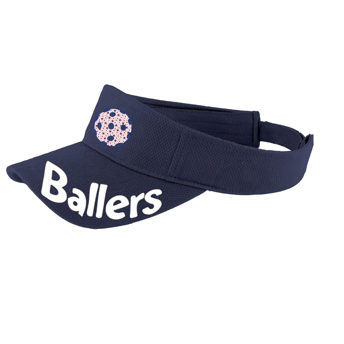 Ballers With Pickleballs (Customizable) | Pickleball Visors | Moisture Wicking 100% Polyester