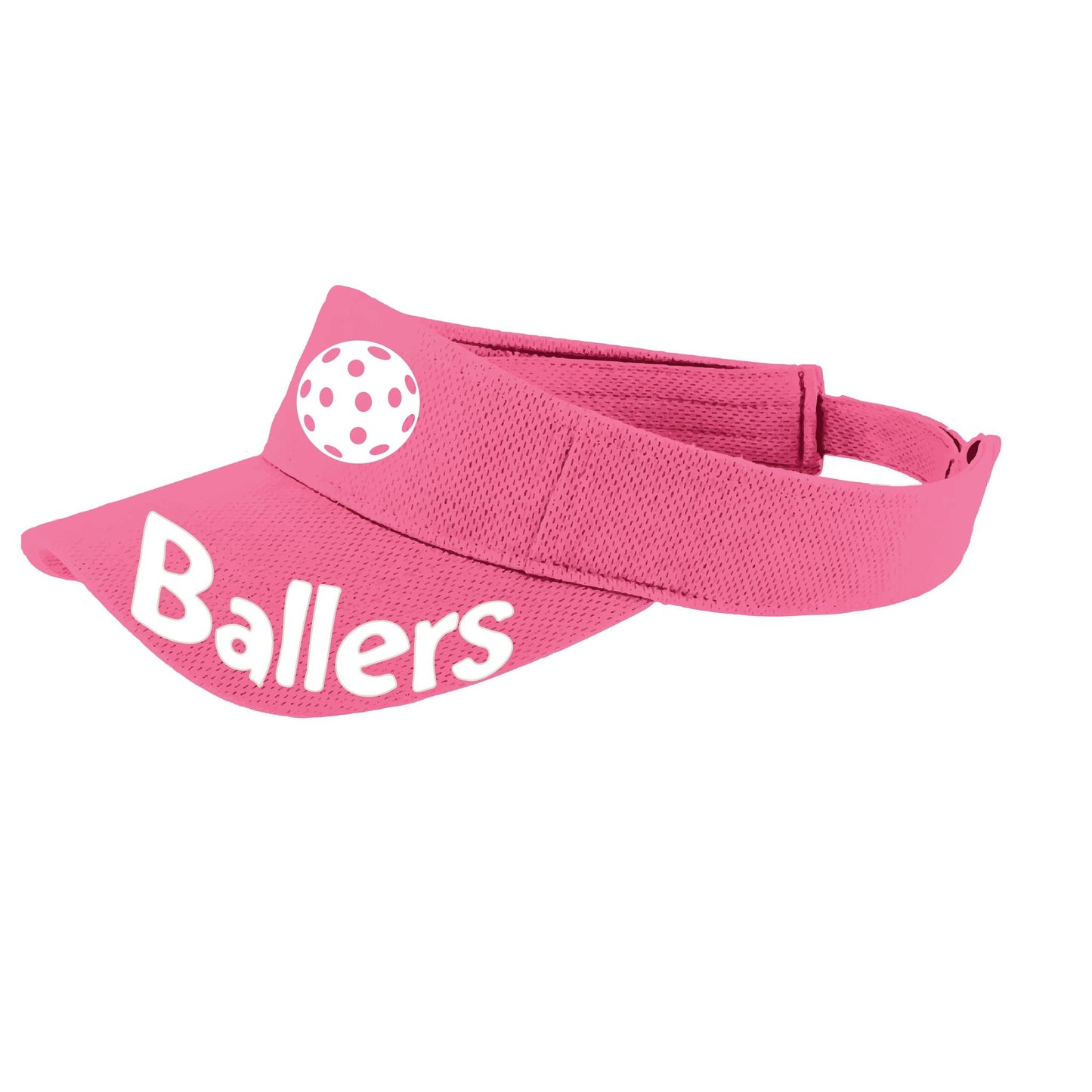Ballers With Pickleballs (Customizable) | Pickleball Visors | Moisture Wicking 100% Polyester