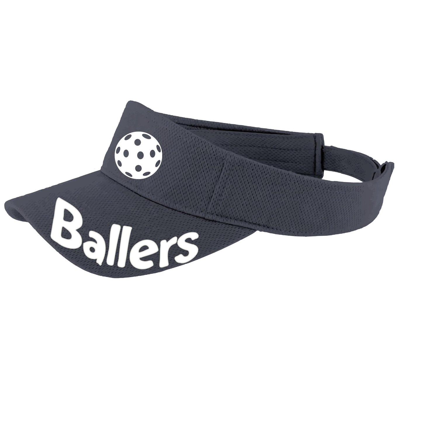 Ballers With Pickleballs (Customizable) | Pickleball Visors | Moisture Wicking 100% Polyester