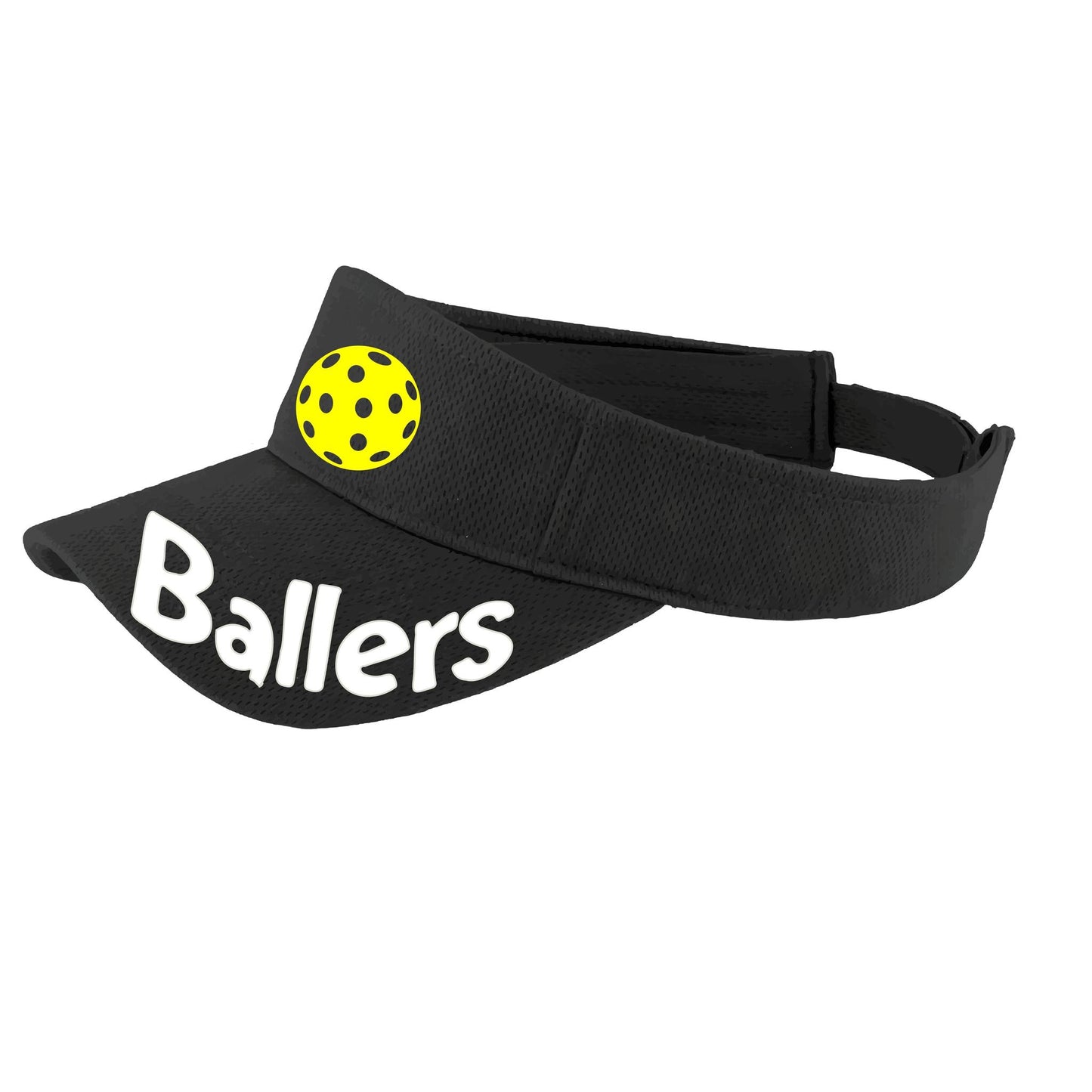 Ballers With Pickleballs (Customizable) | Pickleball Visors | Moisture Wicking 100% Polyester