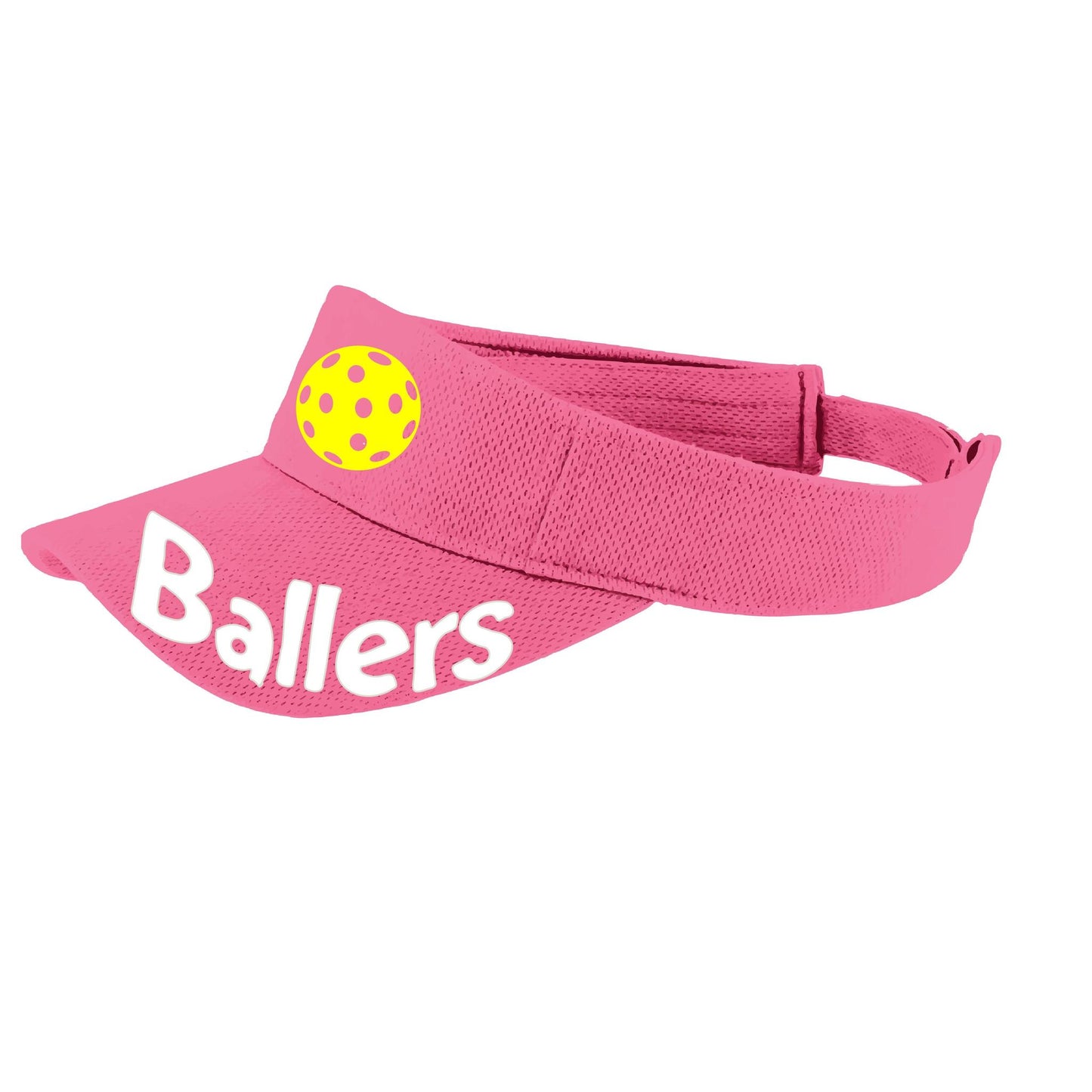 Ballers With Pickleballs (Customizable) | Pickleball Visors | Moisture Wicking 100% Polyester