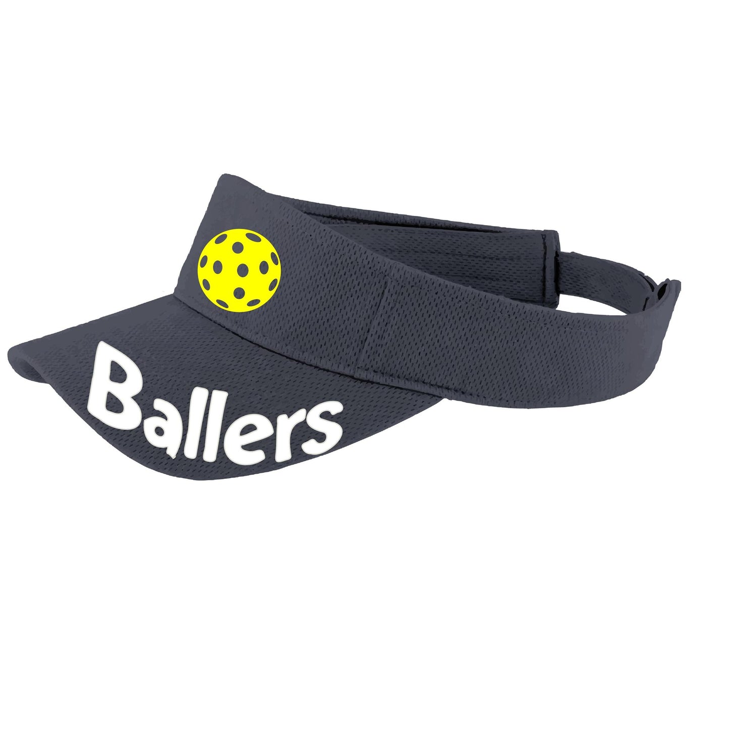 Ballers With Pickleballs (Customizable) | Pickleball Visors | Moisture Wicking 100% Polyester