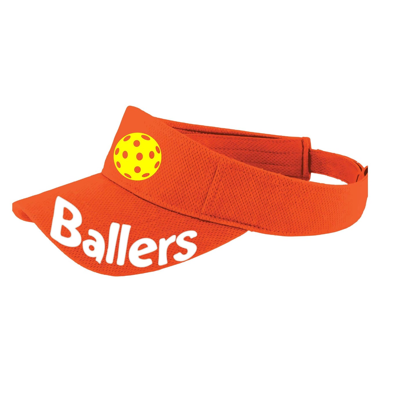 Ballers With Pickleballs (Customizable) | Pickleball Visors | Moisture Wicking 100% Polyester