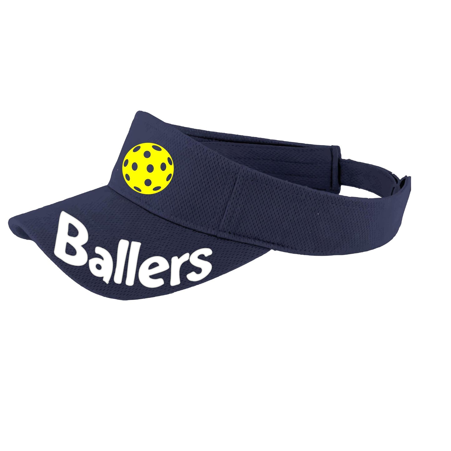 Ballers With Pickleballs (Customizable) | Pickleball Visors | Moisture Wicking 100% Polyester