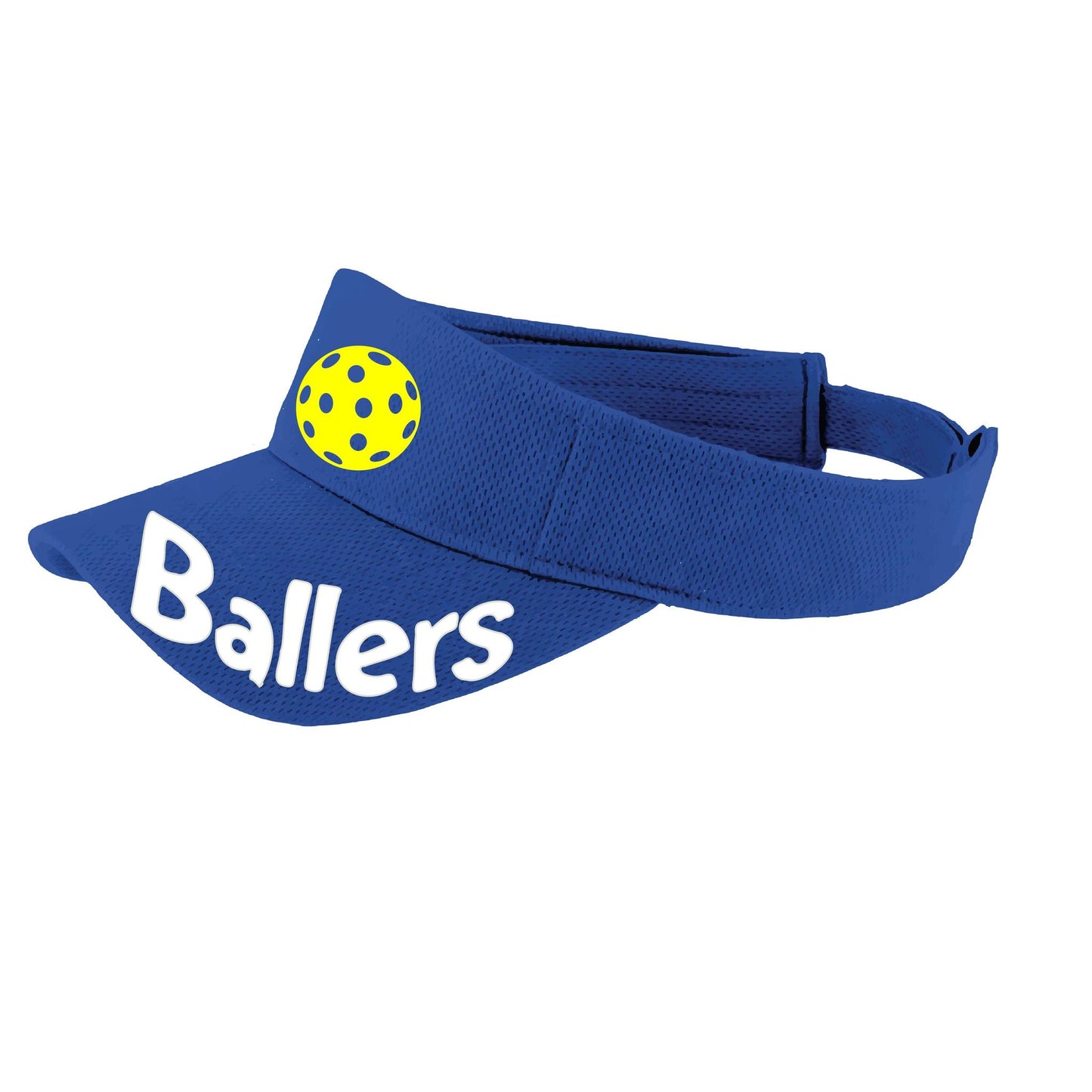 Ballers With Pickleballs (Customizable) | Pickleball Visors | Moisture Wicking 100% Polyester