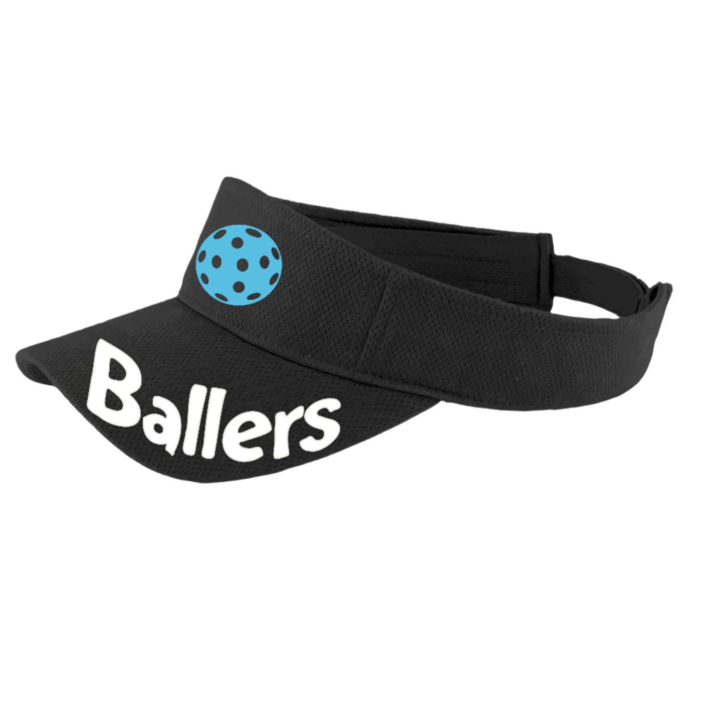 Ballers With Pickleballs (Customizable) | Pickleball Visors | Moisture Wicking 100% Polyester