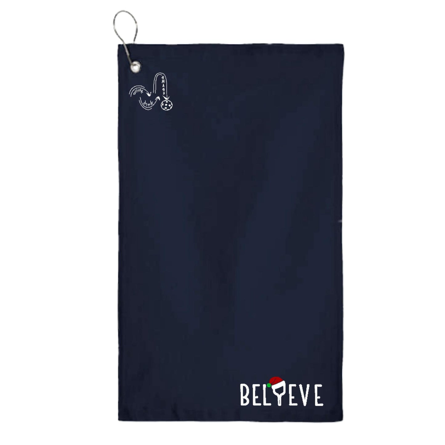 Believe | Pickleball Court Towels | Grommeted 100% Cotton Terry Velour