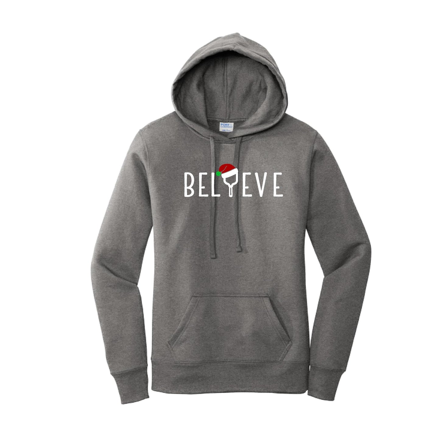 Believe | Women’s Fitted Hoodie Pickleball Sweatshirt | 50% Cotton 50% Poly Fleece
