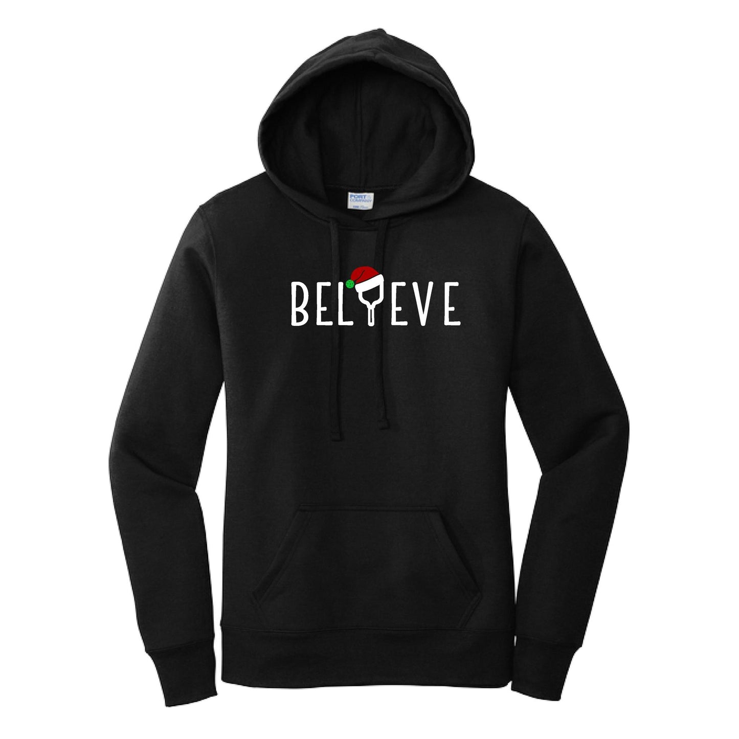 Believe | Women’s Fitted Hoodie Pickleball Sweatshirt | 50% Cotton 50% Poly Fleece