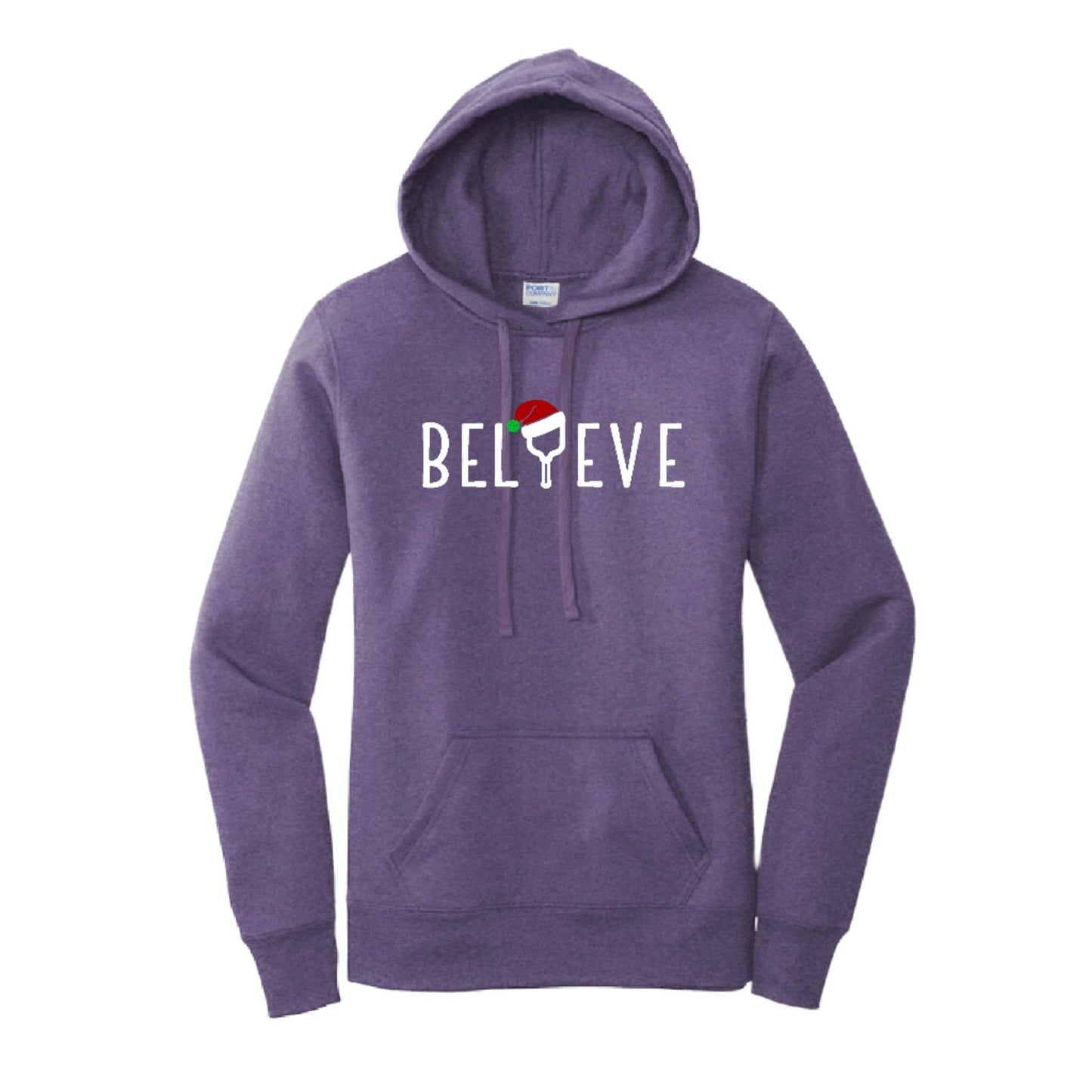 Believe | Women’s Fitted Hoodie Pickleball Sweatshirt | 50% Cotton 50% Poly Fleece