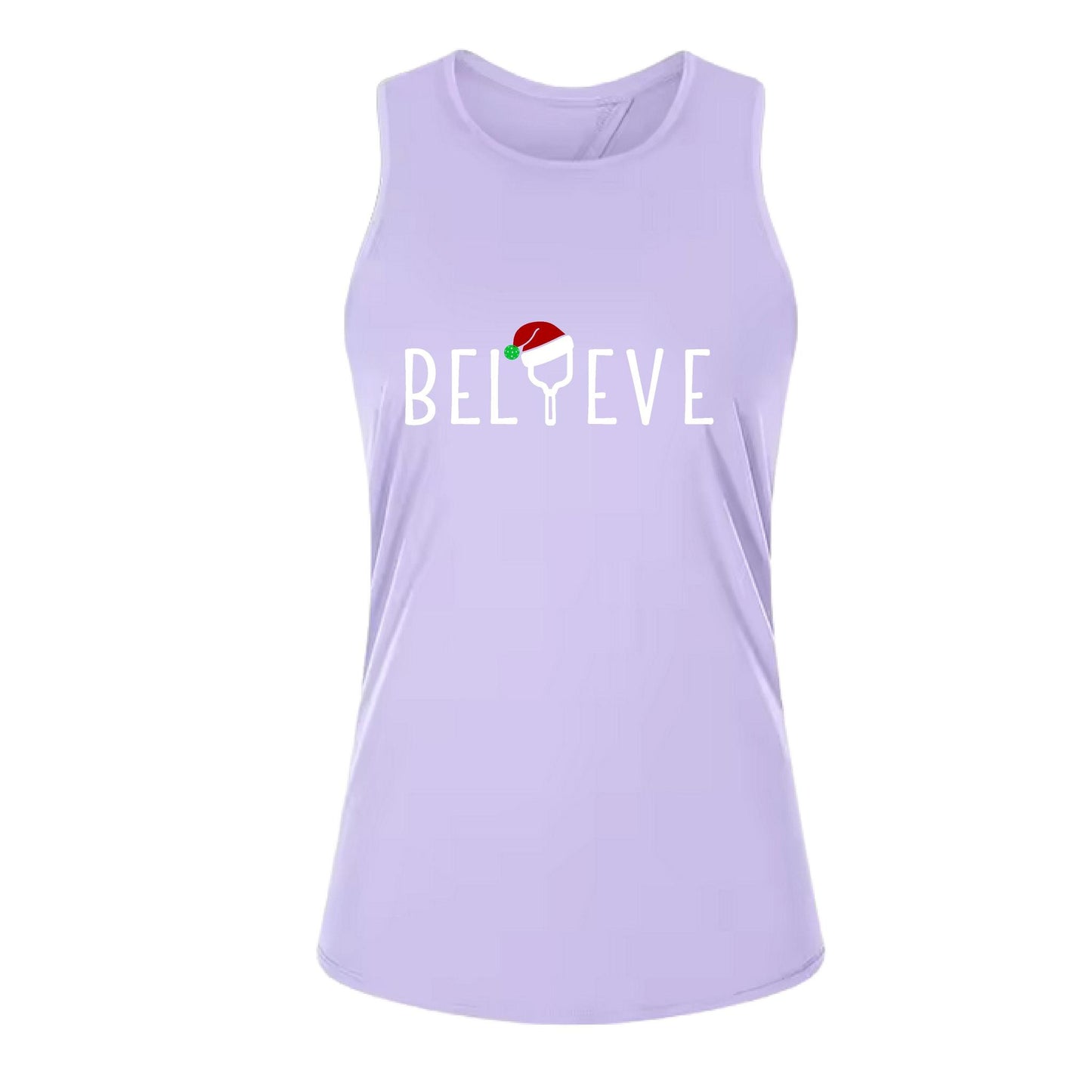 Believe | Women's Split Back or Tied Back Pickleball Performance Tank | 80/20 Nylon Spandex Mix