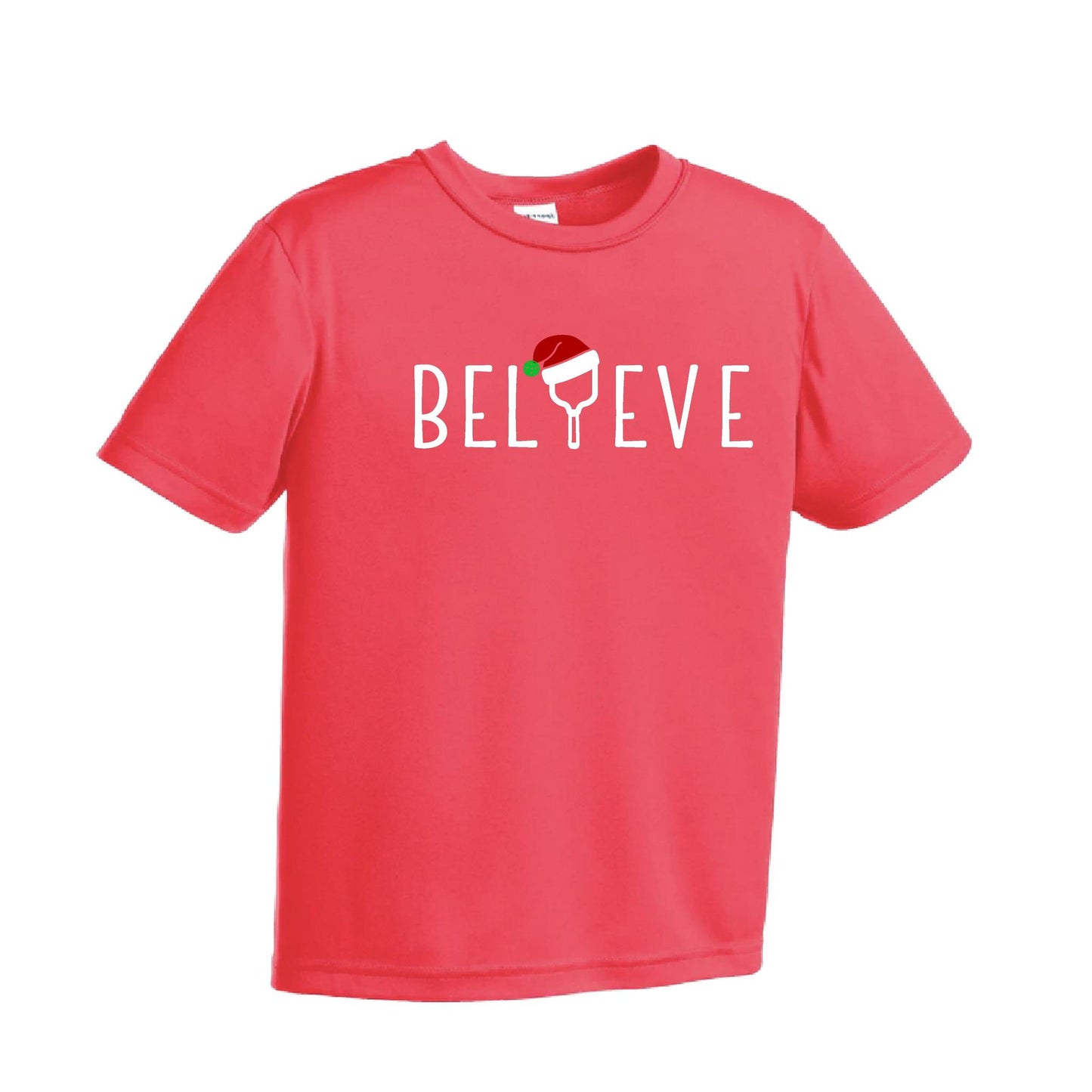 Believe | Youth Short Sleeve Pickleball Performance T-Shirts | 100% Polyester