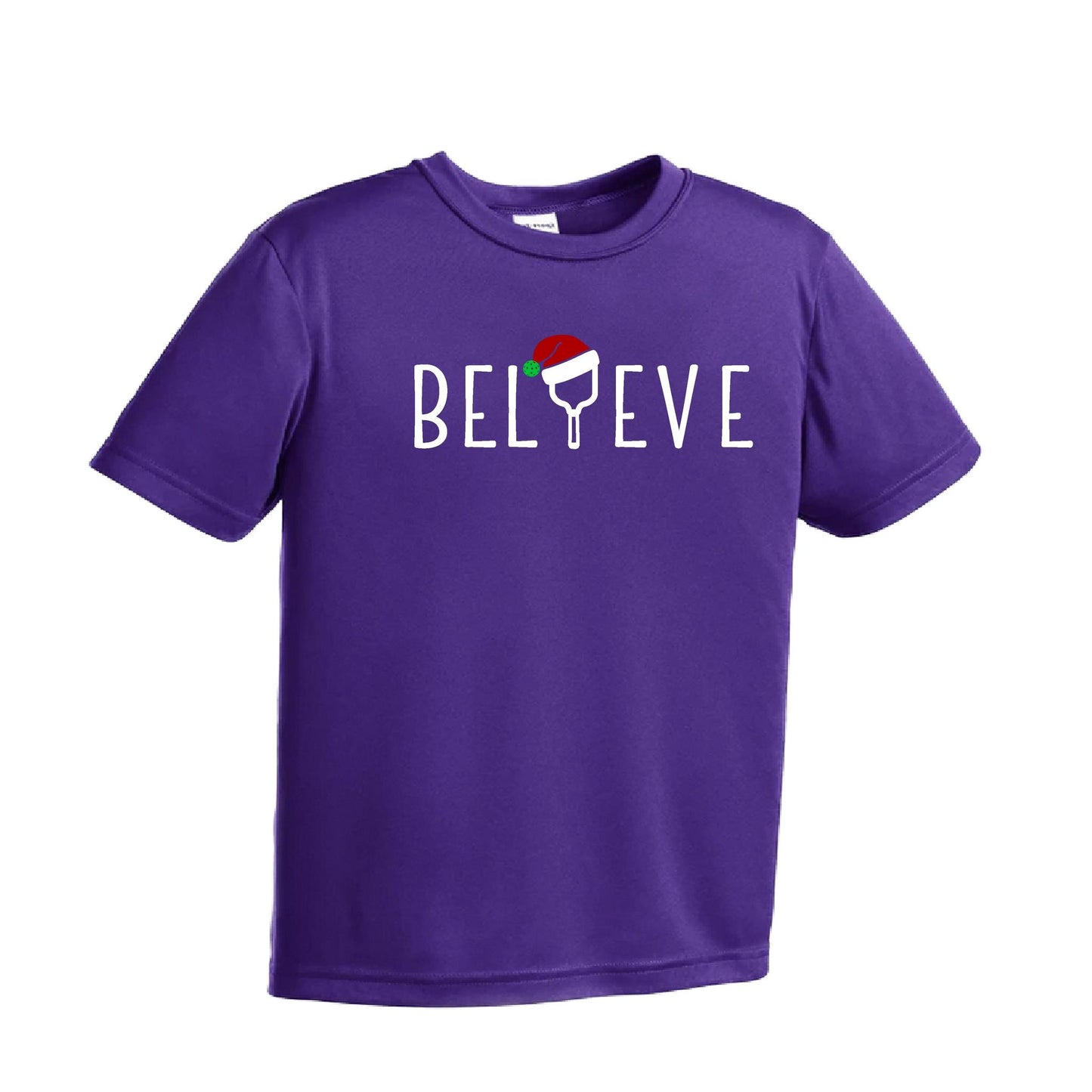 Believe | Youth Short Sleeve Pickleball Performance T-Shirts | 100% Polyester