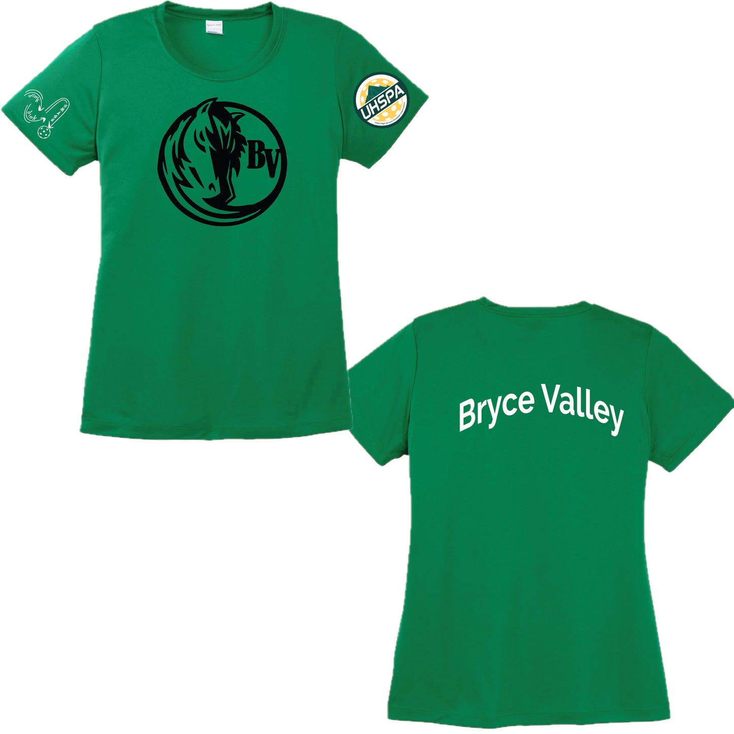 Bryce Valley High UHSPA | Women's Short Sleeve Crewneck T-Shirts | 100% Polyester