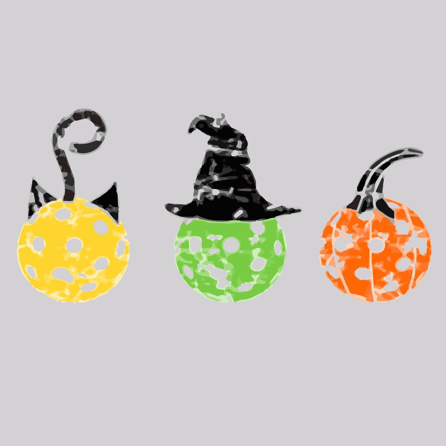 Cat Witch Pumpkin | Men's Short Sleeve Athletic Performance T-Shirt | 100% Polyester