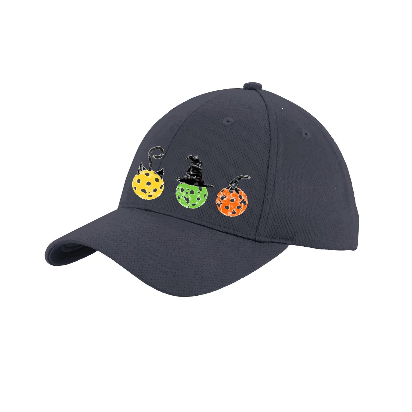 Cat Witch Pumpkin | Pickleball Hat | Moisture-Wicking 100% Polyester
