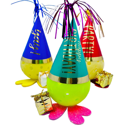 Celebration Pickleball Cake And Cupcake Toppers (Full Size Pickleballs) | Fun Pickleball Gifts