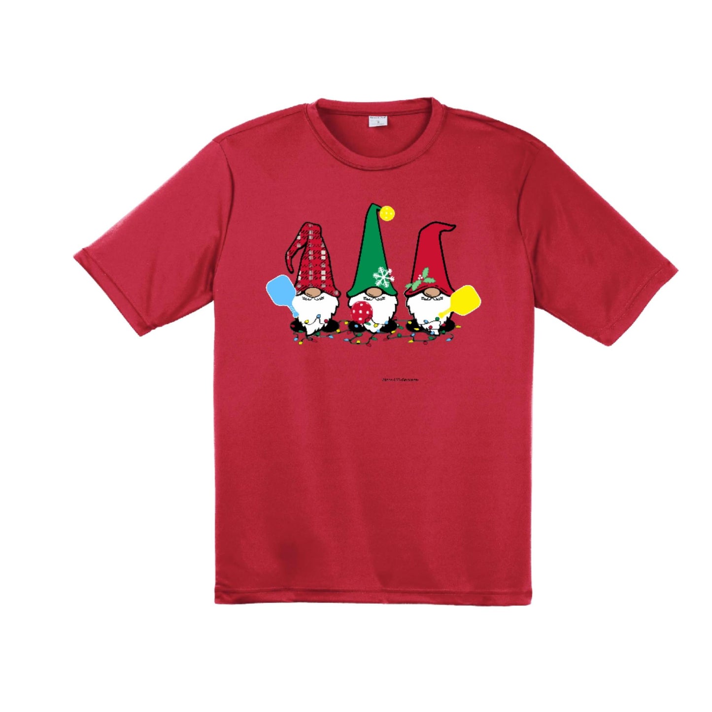 Christmas Gnomes | Men's Short Sleeve Athletic Performance T-Shirt | 100% Polyester